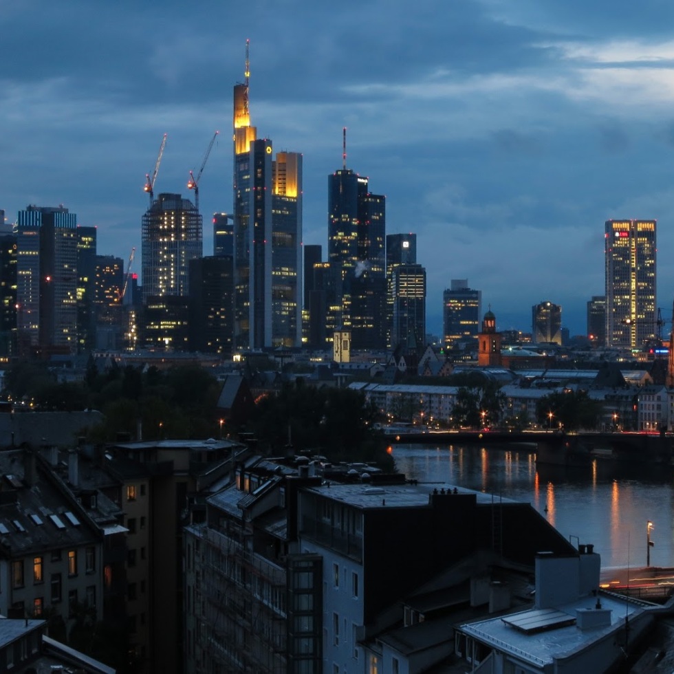 Frankfurt cloudy evening
